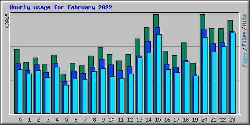 Hourly usage for February 2022
